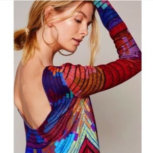 Red Radial Swing Dress